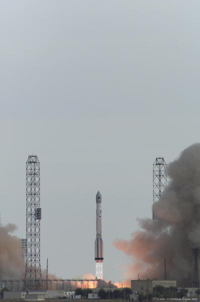 Запуск обсерватории ИНТЕГРАЛ 17 октября 2002 г. Фото:  ESA