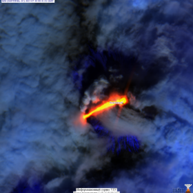 Начало извержения вулкана Ключевской 30 июля 2025 г. по данным КА Sentinel-2C, информационная система VolSatView