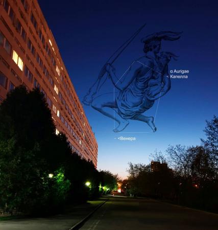 Stars At Our Doors. Main Building of IKI, May 11, 2020. Photo courtesy: A. A. Petrukovich / IKI
